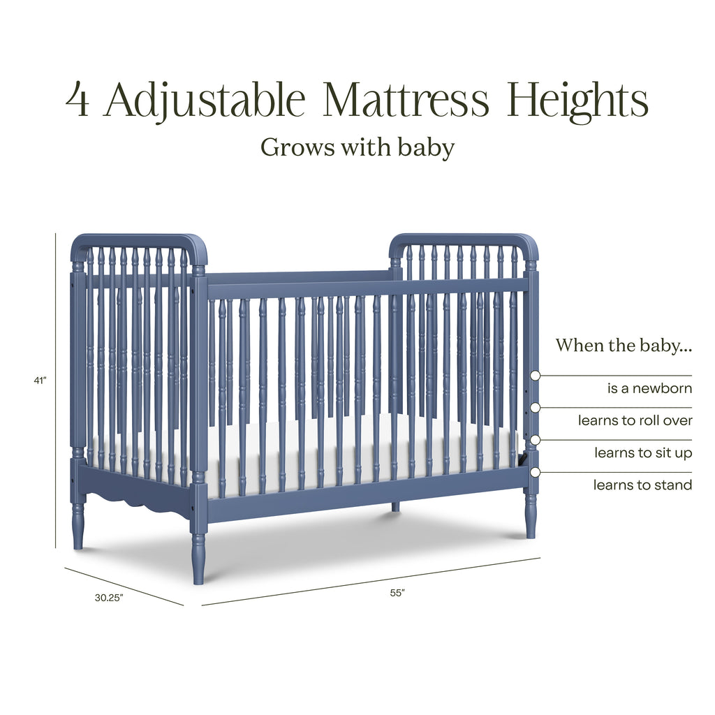 Liberty 3-in-1 Convertible Spindle Crib with Toddler Bed Conversion Kit