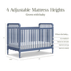 Liberty 3-in-1 Convertible Spindle Crib with Toddler Bed Conversion Kit