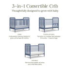 Liberty 3-in-1 Convertible Spindle Crib with Toddler Bed Conversion Kit