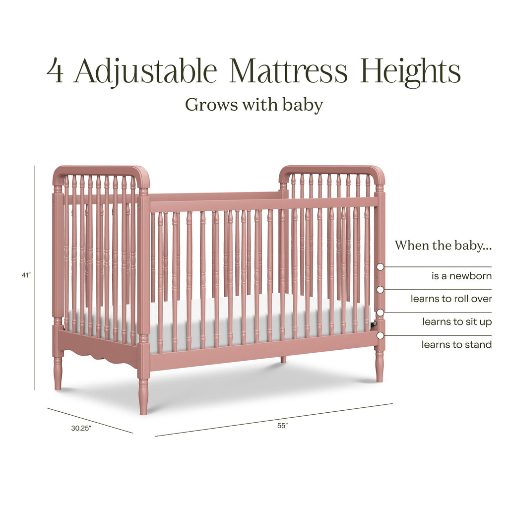 Liberty 3-in-1 Convertible Spindle Crib with Toddler Bed Conversion Kit