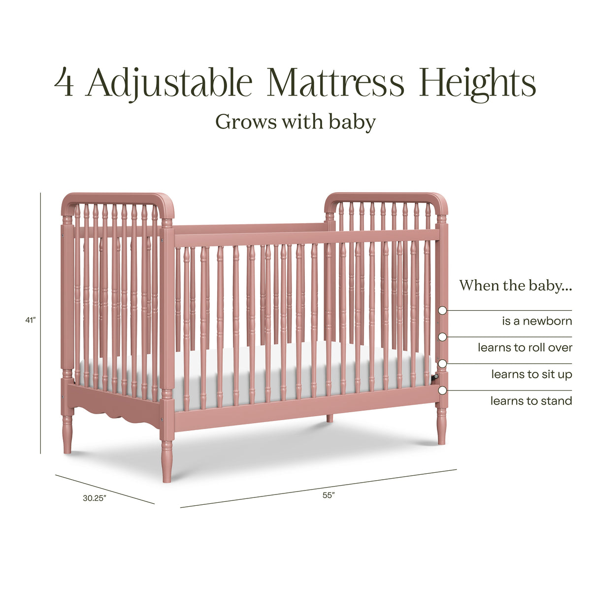Liberty 3-in-1 Convertible Spindle Crib with Toddler Bed Conversion Kit