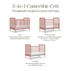 Liberty 3-in-1 Convertible Spindle Crib with Toddler Bed Conversion Kit