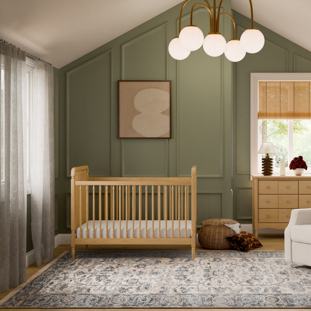 Liberty 3-in-1 Convertible Spindle Crib with Toddler Bed Conversion Kit