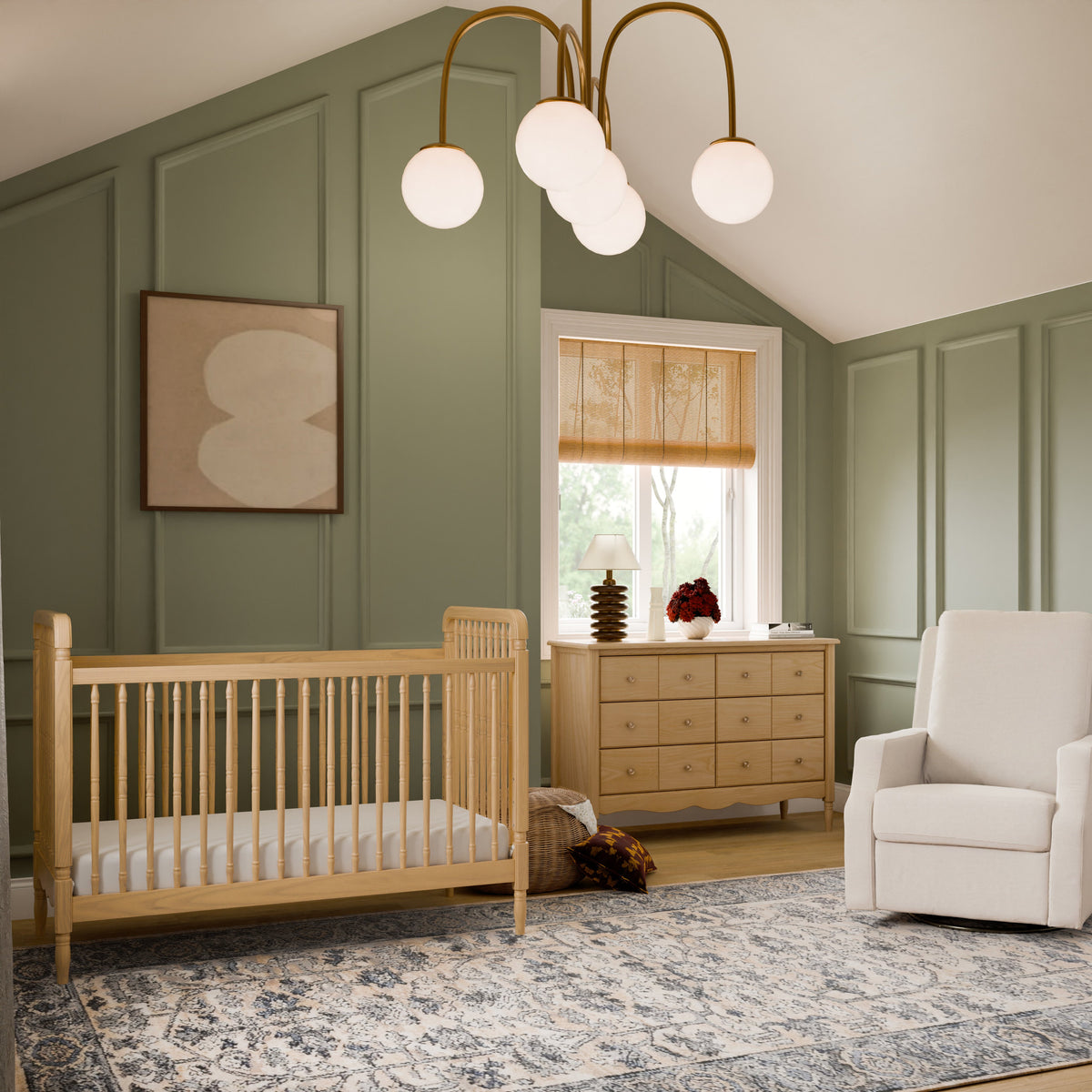 Liberty 3-in-1 Convertible Spindle Crib with Toddler Bed Conversion Kit