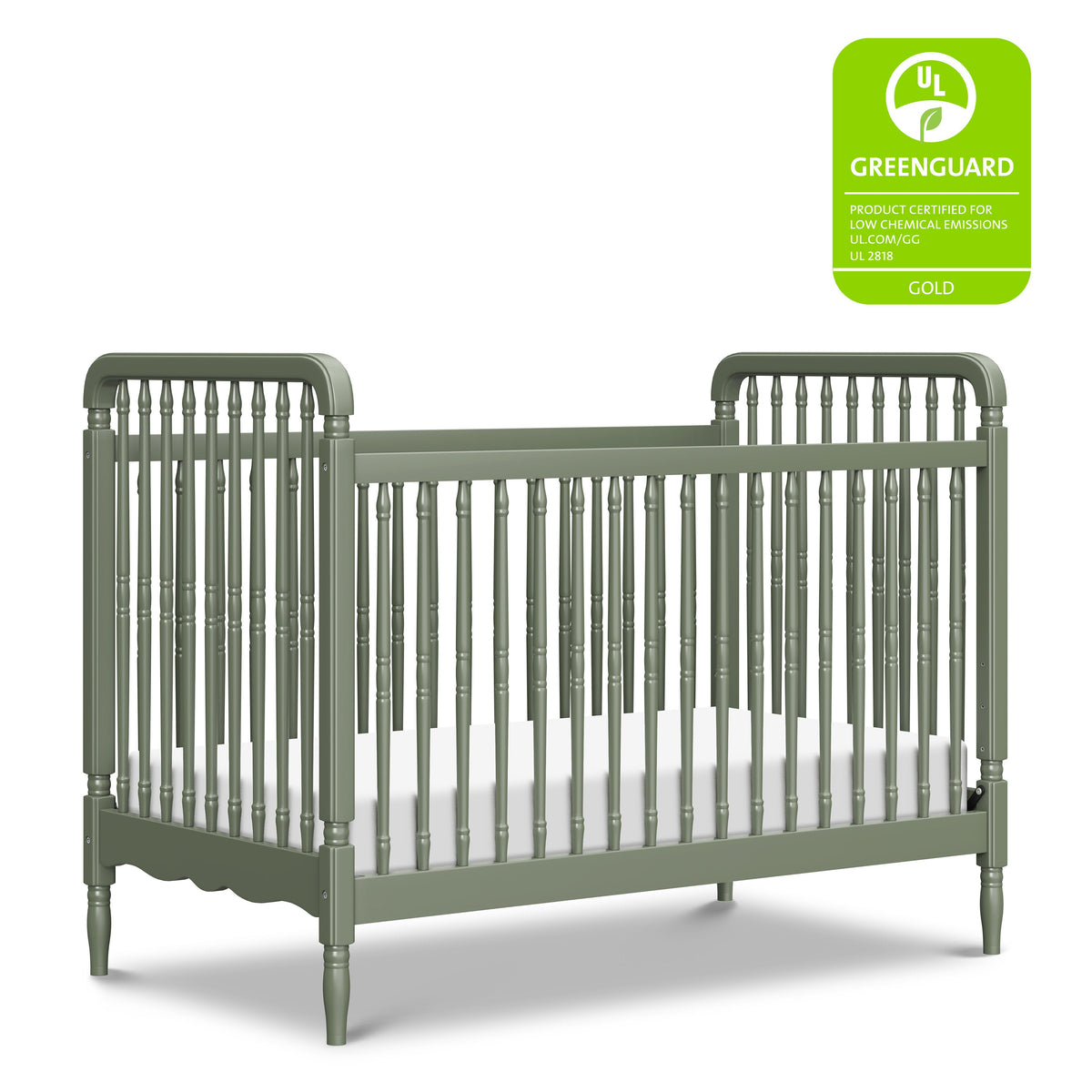 Liberty 3-in-1 Convertible Spindle Crib with Toddler Bed Conversion Kit