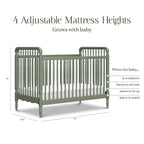 Liberty 3-in-1 Convertible Spindle Crib with Toddler Bed Conversion Kit