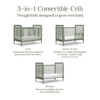 Liberty 3-in-1 Convertible Spindle Crib with Toddler Bed Conversion Kit