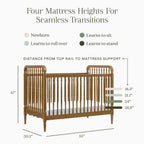 Liberty 3-in-1 Convertible Spindle Crib with Toddler Bed Conversion Kit