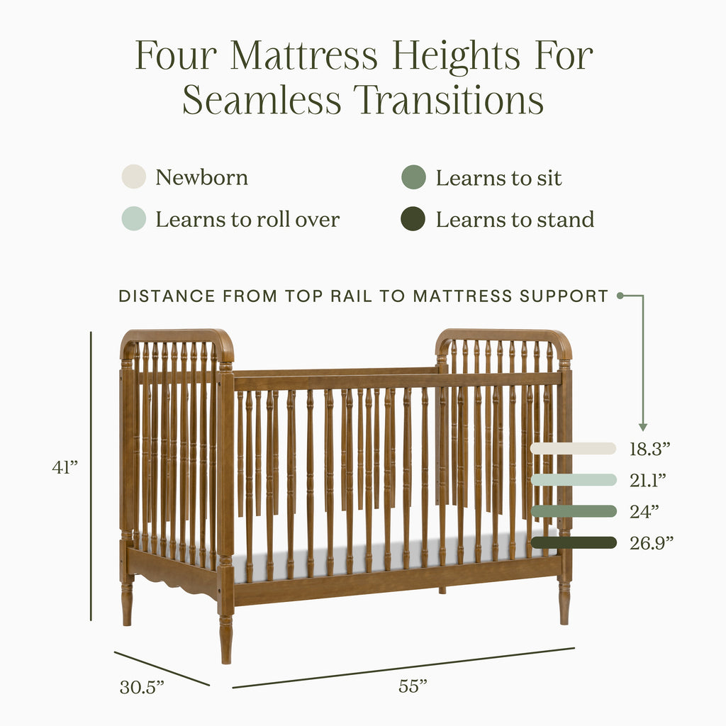 Cuna convertible 3 en 1 Liberty con kit de conversión a cama para niños pequeños