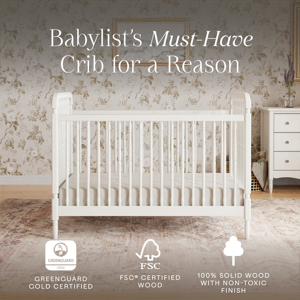 Liberty 3-in-1 Convertible Spindle Crib with Toddler Bed Conversion Kit