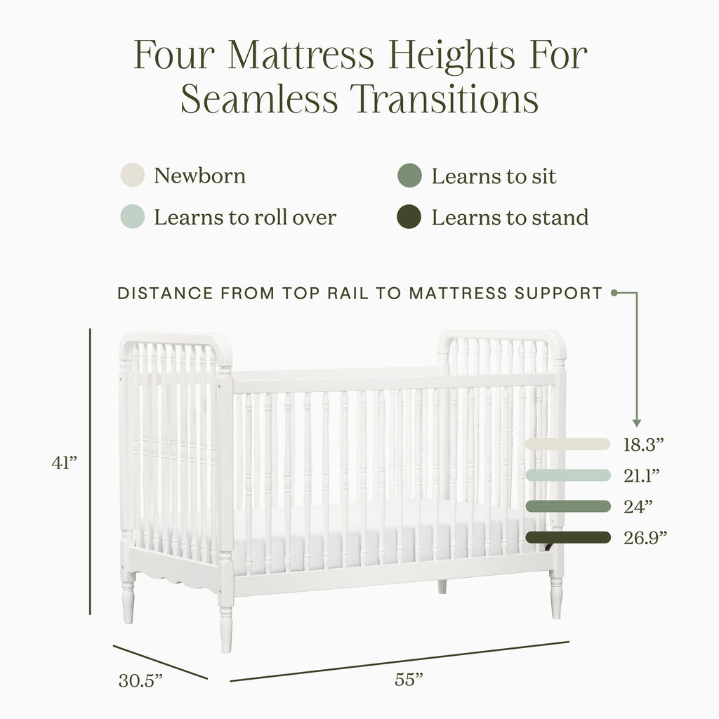 Liberty 3-in-1 Convertible Spindle Crib with Toddler Bed Conversion Kit