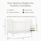Liberty 3-in-1 Convertible Spindle Crib with Toddler Bed Conversion Kit