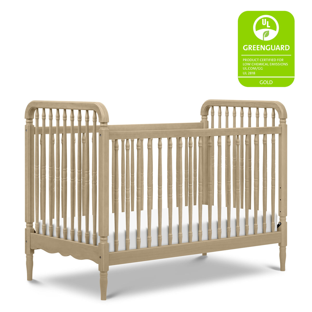 Liberty 3-in-1 Convertible Spindle Crib with Toddler Bed Conversion Kit