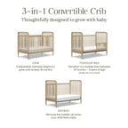 Liberty 3-in-1 Convertible Spindle Crib with Toddler Bed Conversion Kit