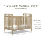 Liberty 3-in-1 Convertible Spindle Crib with Toddler Bed Conversion Kit