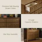 Liberty 6-Drawer Assembled Dresser (48")