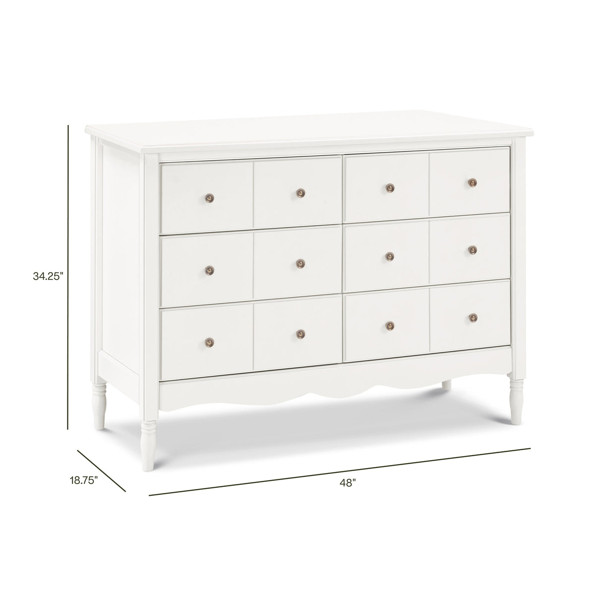 Liberty 6-Drawer Assembled Dresser (48")