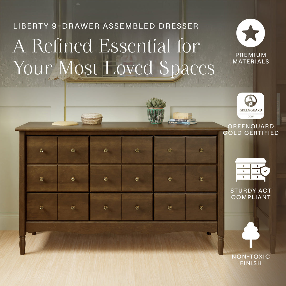 Liberty 9-Drawer Wide Assembled Dresser (56")