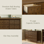 Liberty 9-Drawer Wide Assembled Dresser (56")
