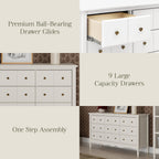 Liberty 9-Drawer Wide Assembled Dresser (56")