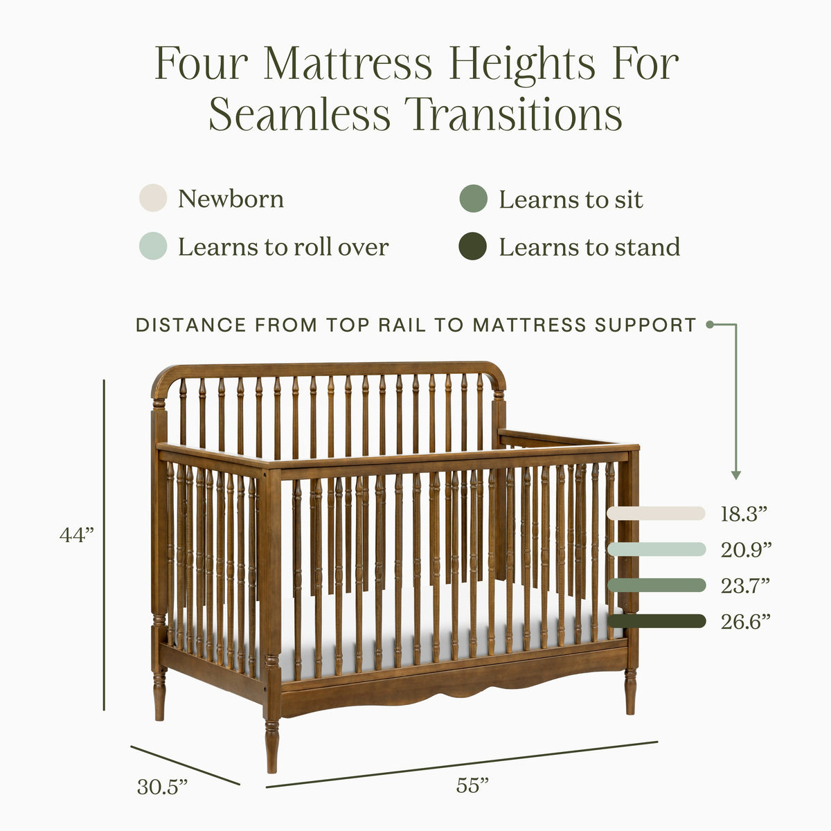 Liberty 4-in-1 Convertible Spindle Crib