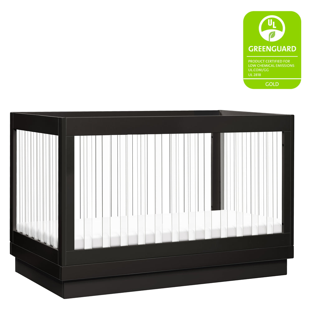 Harlow Acrylic 3-in-1 Convertible Crib with Toddler Bed Conversion Kit