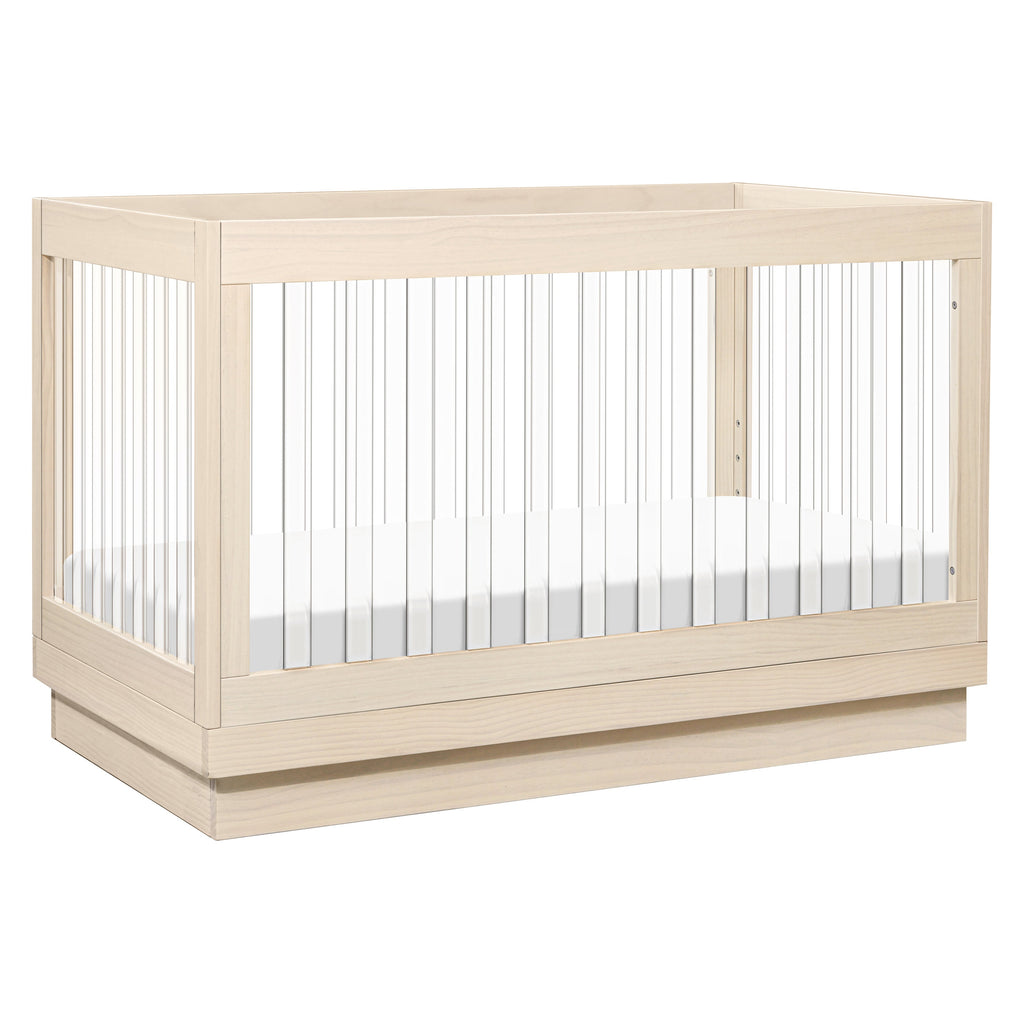 Harlow Acrylic 3-in-1 Convertible Crib with Toddler Bed Conversion Kit