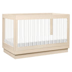 Harlow Acrylic 3-in-1 Convertible Crib with Toddler Bed Conversion Kit