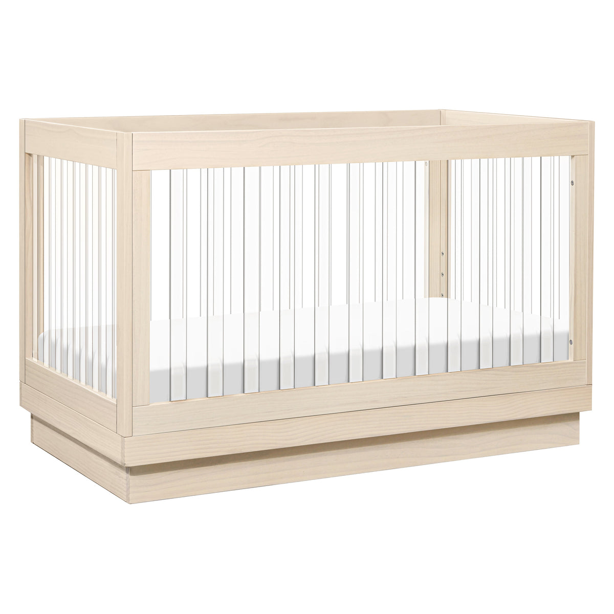 Harlow Acrylic 3-in-1 Convertible Crib with Toddler Bed Conversion Kit