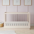Harlow Acrylic 3-in-1 Convertible Crib with Toddler Bed Conversion Kit