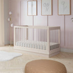 Cuna convertible 3 en 1 Harlow Acrylic con kit de conversión para cama infantil