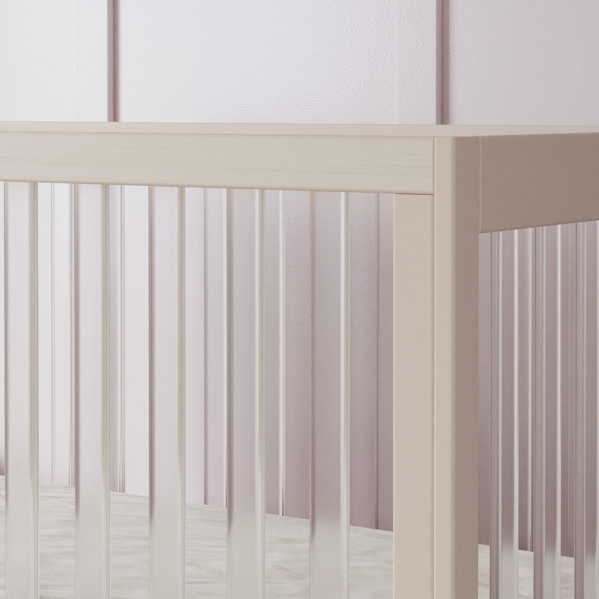 Cuna convertible 3 en 1 Harlow Acrylic con kit de conversión para cama infantil
