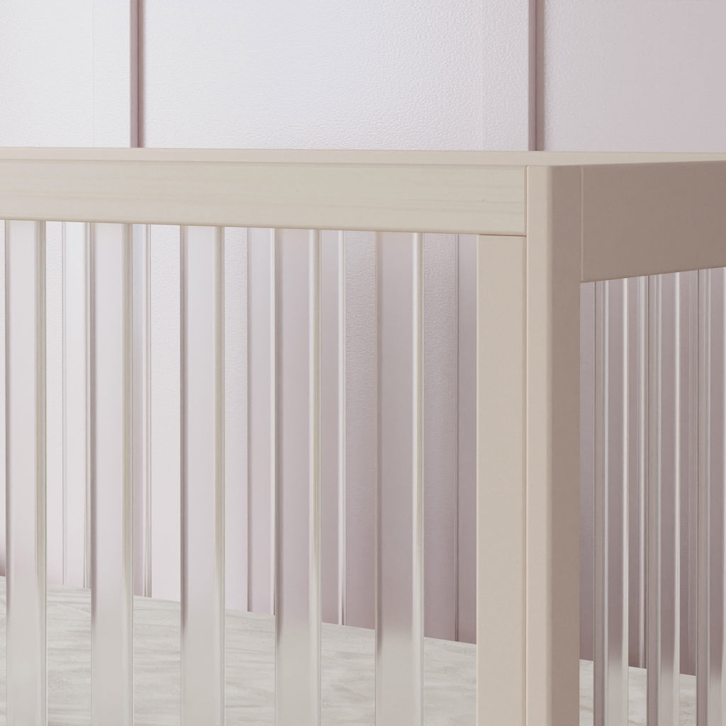 Harlow Acrylic 3-in-1 Convertible Crib with Toddler Bed Conversion Kit