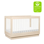 Harlow Acrylic 3-in-1 Convertible Crib with Toddler Bed Conversion Kit