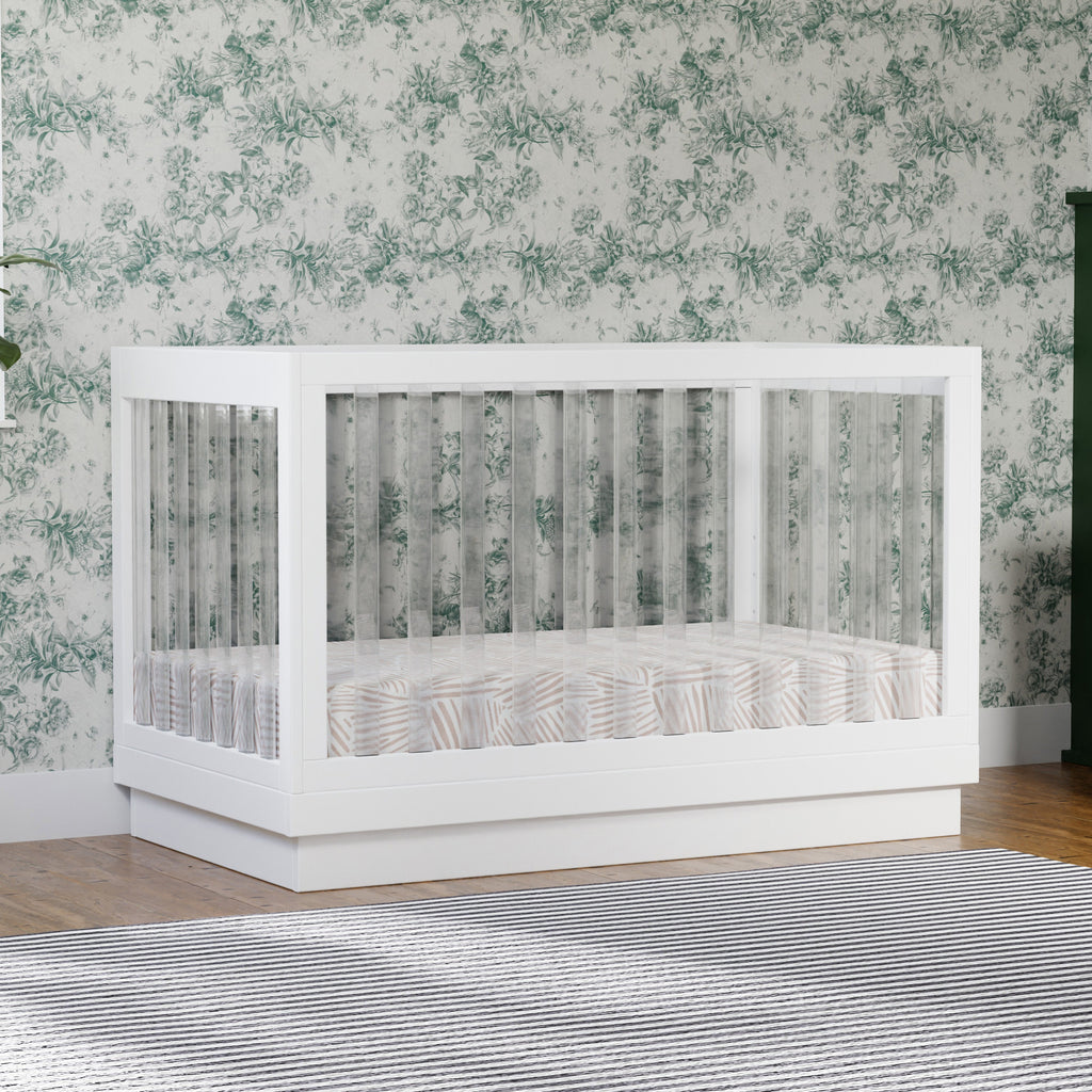 Cuna convertible 3 en 1 Harlow Acrylic con kit de conversión para cama infantil