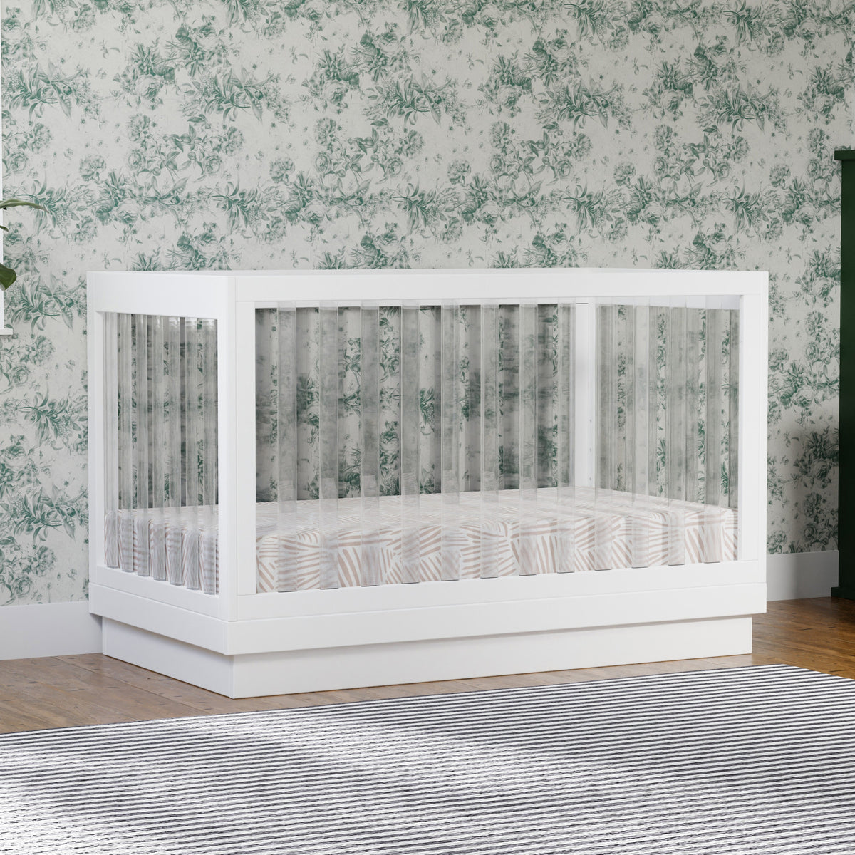 Cuna convertible 3 en 1 Harlow Acrylic con kit de conversión para cama infantil