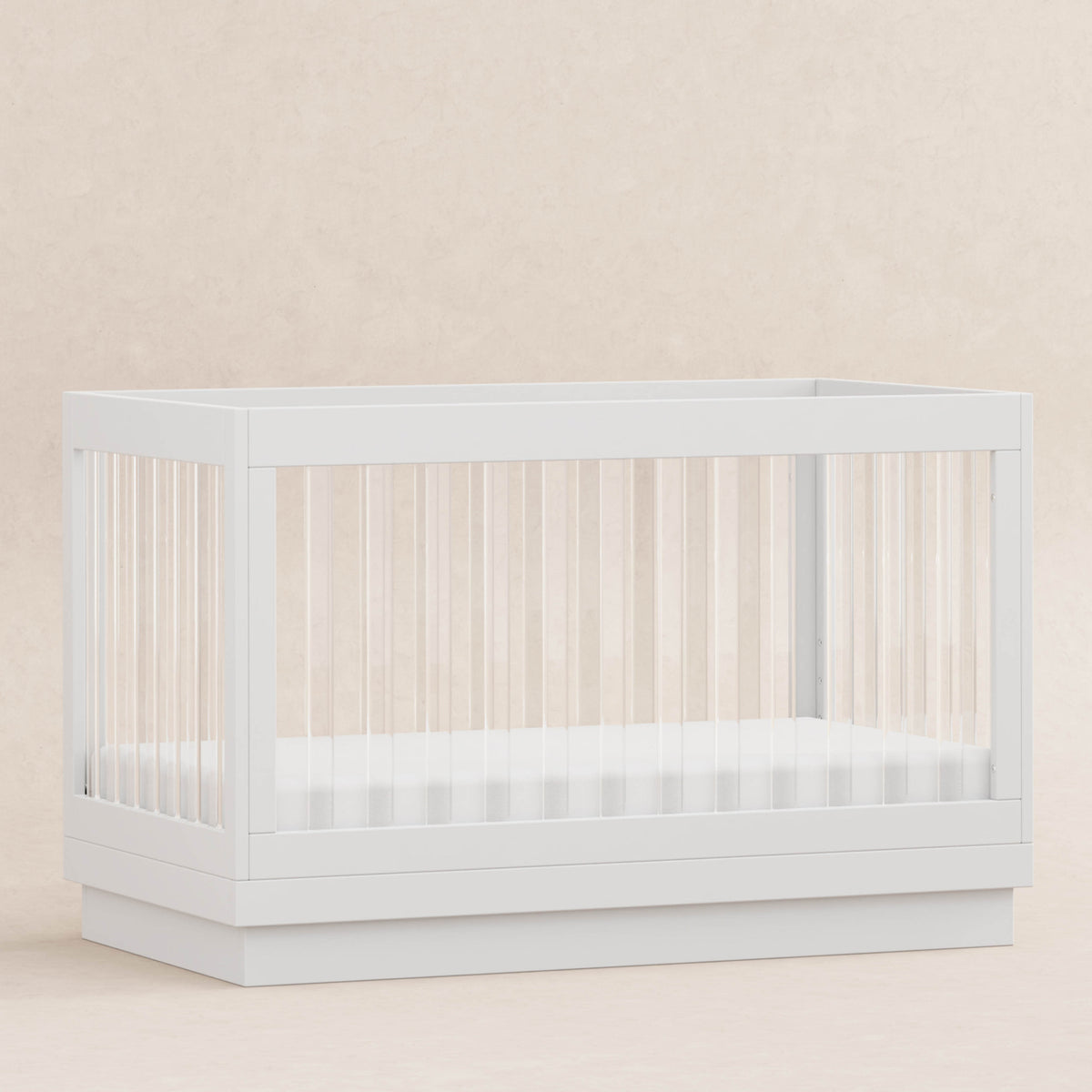 Harlow Acrylic 3-in-1 Convertible Crib with Toddler Bed Conversion Kit
