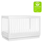 Cuna convertible 3 en 1 Harlow Acrylic con kit de conversión para cama infantil