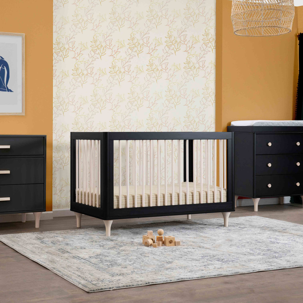 Lolly 3-in-1 Convertible Crib with Toddler Bed Conversion Kit