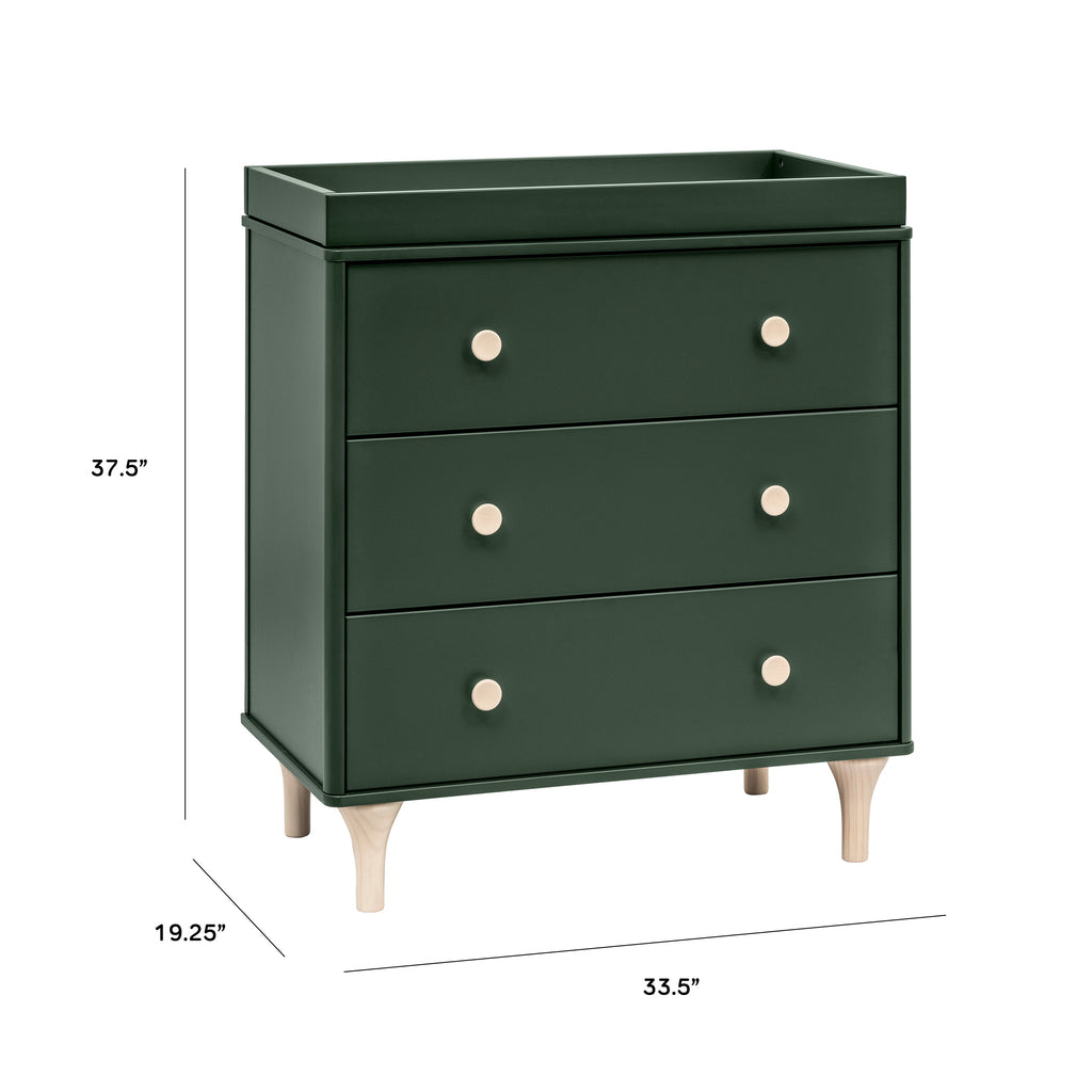 Lolly 3-Drawer Compact Changer Dresser with Removable Changing Tray (34")