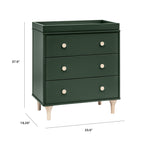 Lolly 3-Drawer Compact Changer Dresser with Removable Changing Tray (34")
