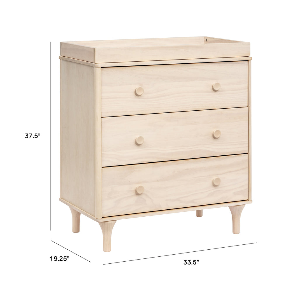 Lolly 3-Drawer Compact Changer Dresser with Removable Changing Tray (34")