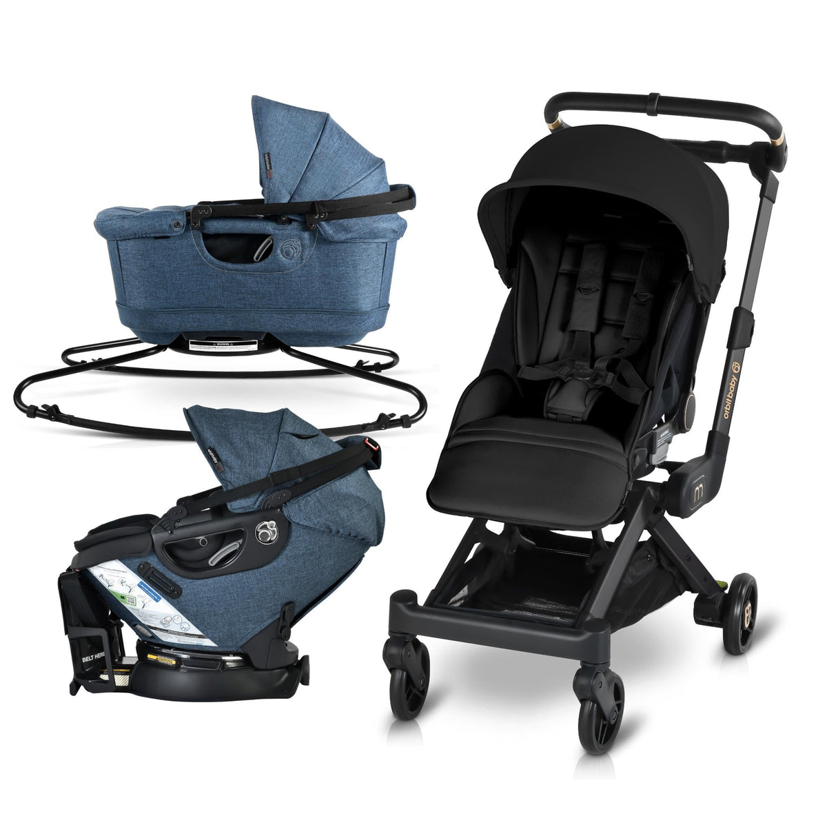 M+ Stroll, Lounge, & Ride Compact Travel System