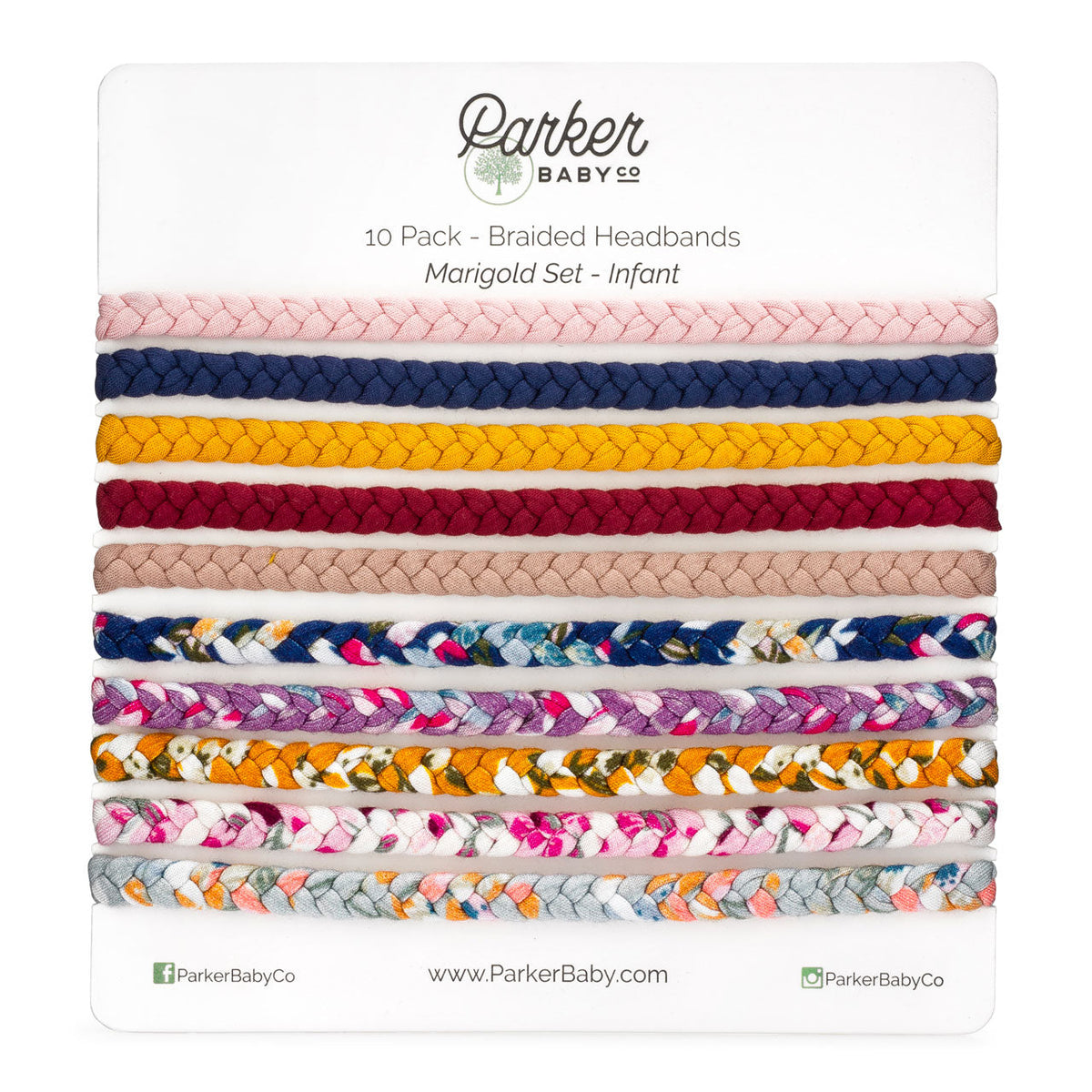 Braided Headbands - 10 Pack