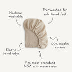 Extra Soft Muslin Crib Sheet - Mushie