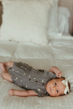 Moonstone Dolphin | Organic Muslin Ruffle Bodysuit