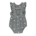 Moonstone Dolphin | Organic Muslin Ruffle Bodysuit
