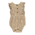 Oatmeal Sailboat | Organic Muslin Ruffle Bodysuit
