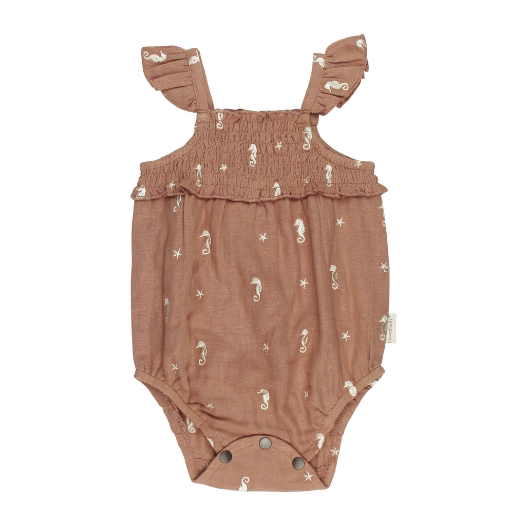 Adobe Seahorse | Organic Muslin Sleeveless Bodysuit