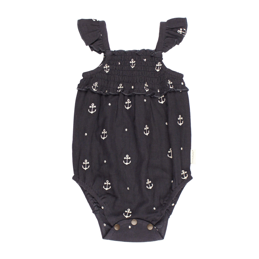 Chia Anchor | Organic Muslin Sleeveless Bodysuit